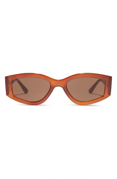 Diff 55mm Kai Oval Sunglasses In Brown