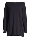 Lafayette 148 Ribbed Cashmere Sweater In Ink