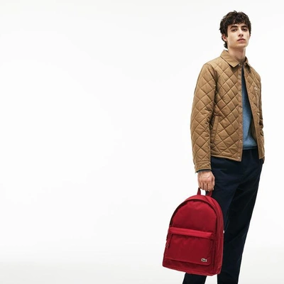 Lacoste Men's Néocroc Canvas Backpack In Sun-dried Tomato