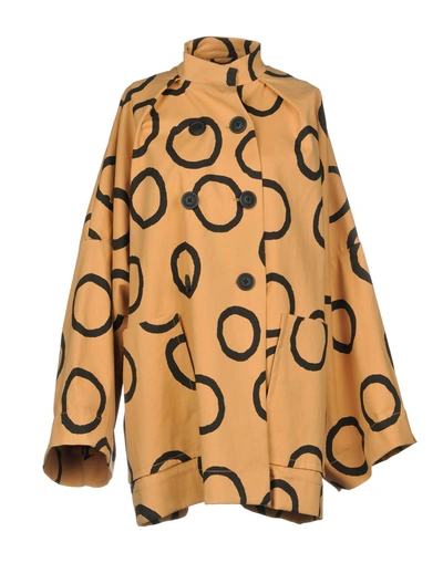 Vivienne Westwood Anglomania Double Breasted Pea Coat In Beige
