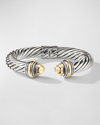 David Yurman Women's Cable Classics Bracelet With Gemstone & 14k Yellow Gold/10mm In Gold/silver