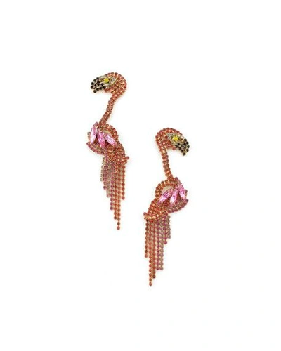 Elizabeth Cole Georgy Flamingo Earrings In Pink