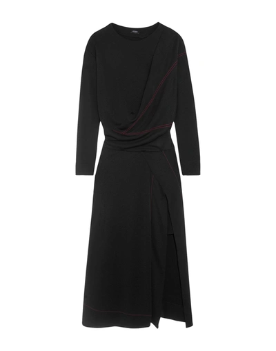 Atlein Midi Dress In Black