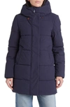 Save The Duck Bethany Water Repellent Hooded Quilted Parka In Blue Black