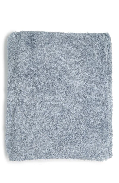 Northpoint Feathered Chambray Throw Blanket In Blue