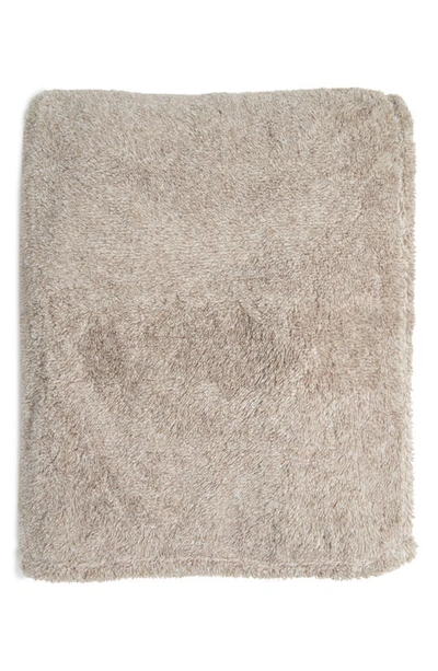 Northpoint Feathered Chambray Throw Blanket In Taupe