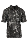 Burnside Burn Golf Polo In Black Tie Dye