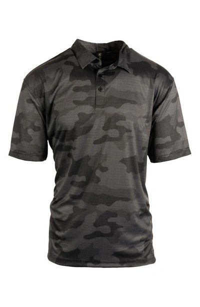 Burnside Burn Golf Polo In Black Camo