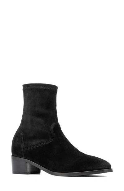 Aquatalia Renza Block Heel Zip Bootie In Black