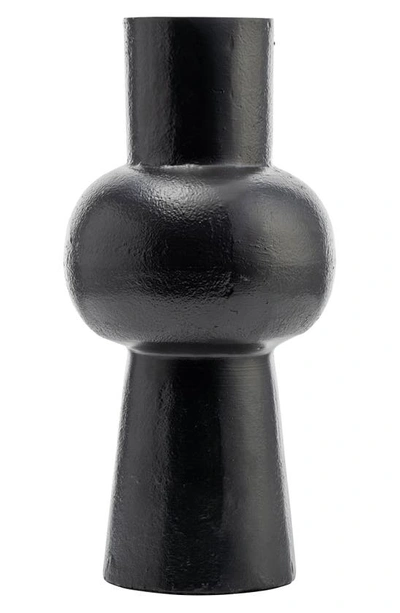 Sagebrook Home Metal 12-inch Mid Ellipsoid Vase In Black