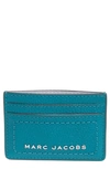 Marc Jacobs Leather Card Case In Harbor Blue