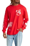 Icecream Loosie Long Sleeve Graphic T-shirt In True Red