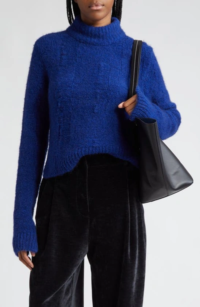 Proenza Schouler Brigitt Turtleneck Sweater In Cobalt Melange