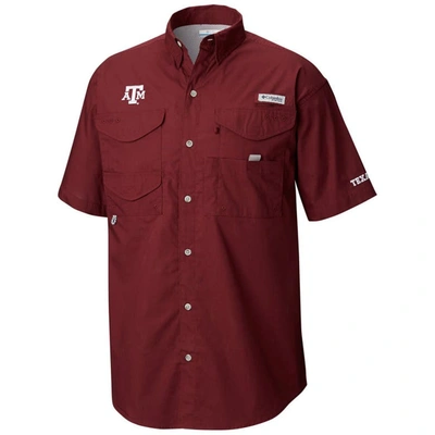 Columbia Men's  Maroon Texas A&m Aggies Big And Tall Bonehead Button-up Shirt