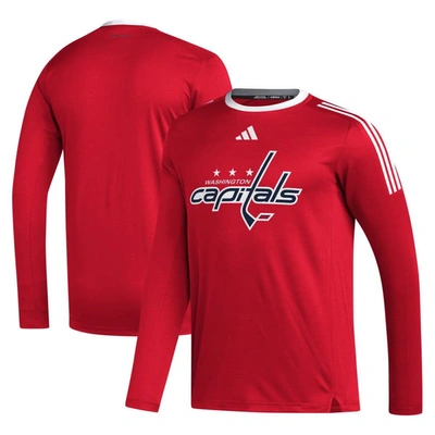 Adidas Originals Adidas Red Washington Capitals Aeroready® Long Sleeve T-shirt