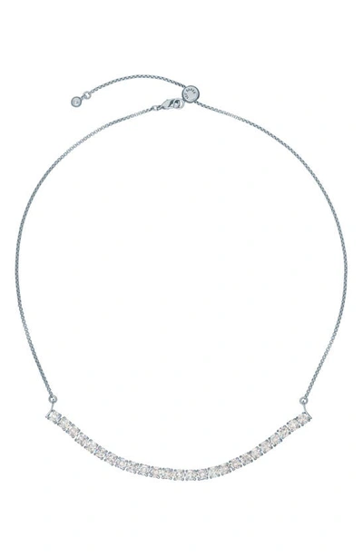 Ted Baker Mellri Icon Crystal Necklace In Silver Tone/ Clear Crystal