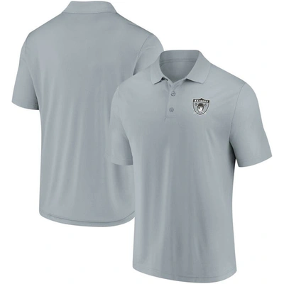 Fanatics Branded Silver Las Vegas Raiders Component Polo