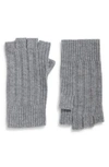 Nordstrom Wool & Cashmere Blend Fingerless Gloves In Grey Heather