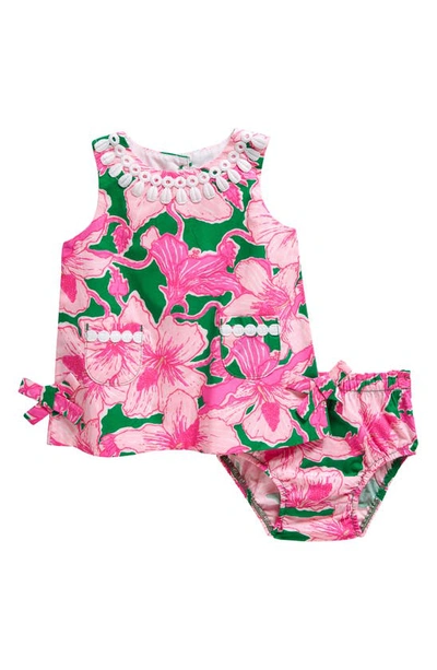 Lilly Pulitzer Babies' Lilly Floral Shift Dress & Bloomers In Hibis Kiss