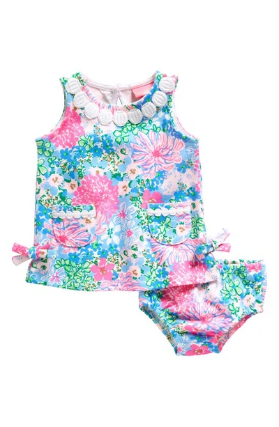 Lilly Pulitzer Babies' Lilly Floral Knit Shift Dress & Bloomers In Multi Lil Soiree All Day
