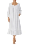 Eileen West Long Sleeve Cotton Ballet Nightgown In White