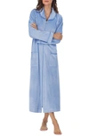 Eileen West Zip-up Longline Robe In Periwinkle
