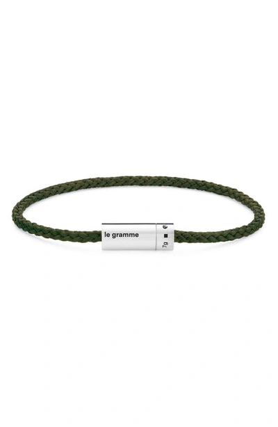 Le Gramme 7g Nato Cable Bracelet In Khaki