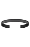 Le Gramme 9g Brushed Titanium Cuff Bracelet In Black Titanium