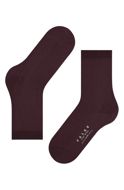 Falke Cosy Wool Blend Crew Socks In Barolo