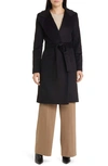 Fleurette Casey Belted Cashmere Wrap Coat In Black