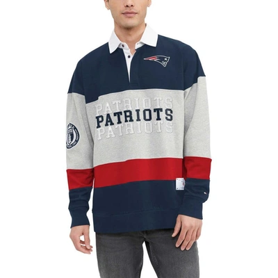 Tommy Hilfiger Navy New England Patriots Connor Oversized Rugby Long Sleeve Polo