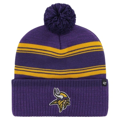 47 ' Purple Minnesota Vikings Fadeout Cuffed Knit Hat With Pom