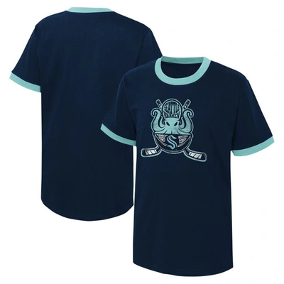 Outerstuff Kids' Youth Navy Seattle Kraken Ice City T-shirt