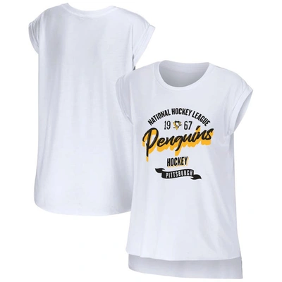 Wear By Erin Andrews White Pittsburgh Penguins Domestic Tank Top