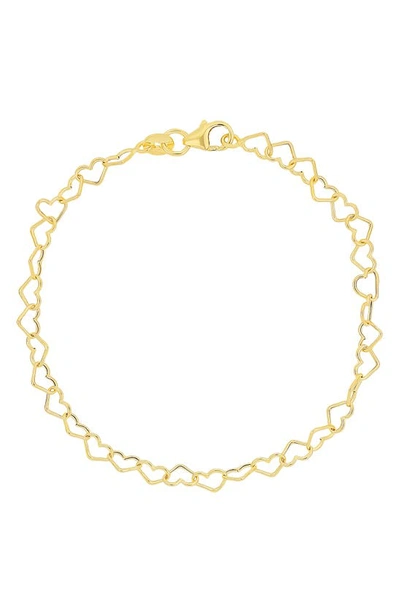 Bony Levy 14k Gold Heart Link Chain Bracelet In 14k Yellow Gold