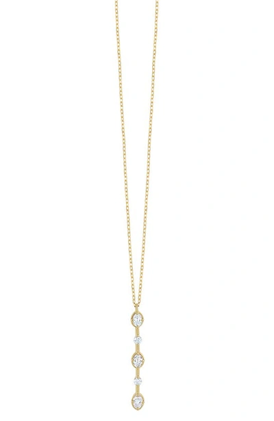 Bony Levy Aviva Drop Diamond Pendant Y-necklace In 18k Yellow Gold