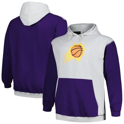 Fanatics Branded  Purple/silver Phoenix Suns Big & Tall Primary Arctic Pullover Hoodie In Purple,silver