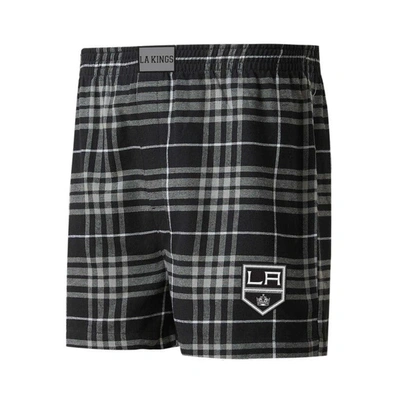 Concepts Sport Black/silver Los Angeles Kings Concord Flannel Boxers