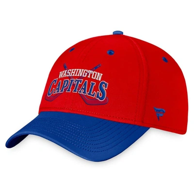 Fanatics Branded Red/blue Washington Capitals Heritage Vintage Flex Hat