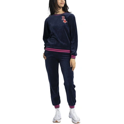 Lusso Womens   Navy Boston Red Sox Neely Naveen Set