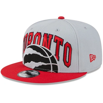 New Era Grey/red Toronto Raptors Tip-off Two-tone 9fifty Snapback Hat