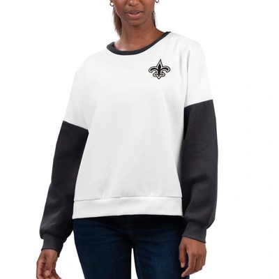 G-iii 4her By Carl Banks White New Orleans Saints A-game Pullover Sweatshirt