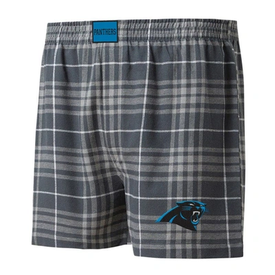 Concepts Sport Charcoal/gray Carolina Panthers Concord Flannel Boxers