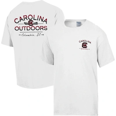 Comfort Wash White South Carolina Gamecocks Great Outdoors T-shirt