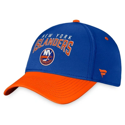 Fanatics Branded Royal/orange New York Islanders Fundamental 2-tone Flex Hat