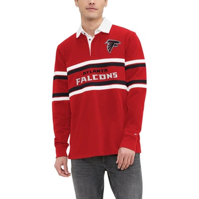 Tommy Hilfiger Red Atlanta Falcons Cory Varsity Rugby Long Sleeve T-shirt