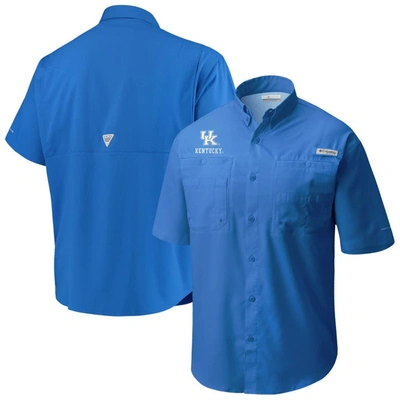 Columbia Men's  Royal Kentucky Wildcats Big And Tall Collegiate Tamiami Button-down Shirt