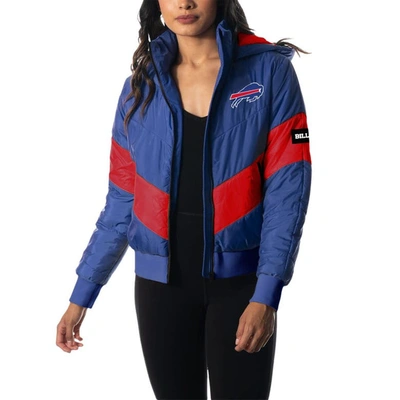 The Wild Collective Royal Buffalo Bills Puffer Full-zip Hoodie