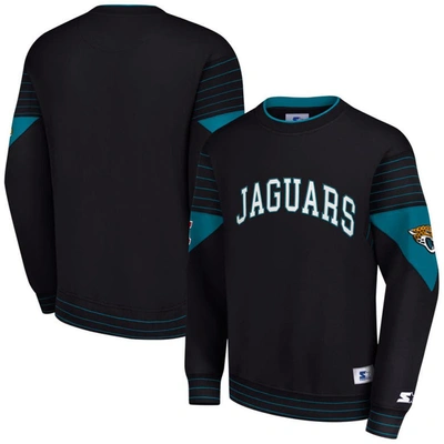 Starter Black Jacksonville Jaguars Face-off Pullover Sweatshirt