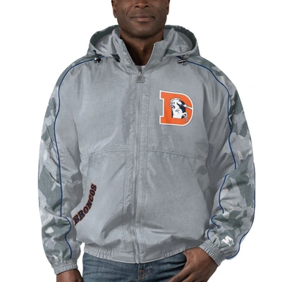 Starter Gray Denver Broncos Thursday Night Gridiron Throwback Full-zip Jacket